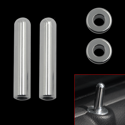 Polished Billet Door Lock Kit 02-up Jeep, Chrysler, Dodge 2DR